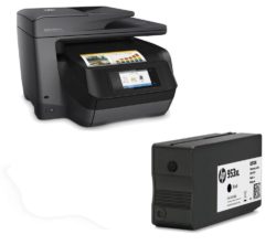 HP OfficeJet Pro 8728 All-in-One Wireless Inkjet Printer & 953XL Black Ink Cartridge Bundle
